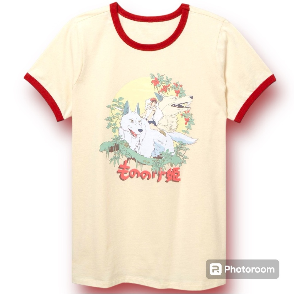 Studio Ghibli Princess Mononoke Girls Ringer T-Shirt